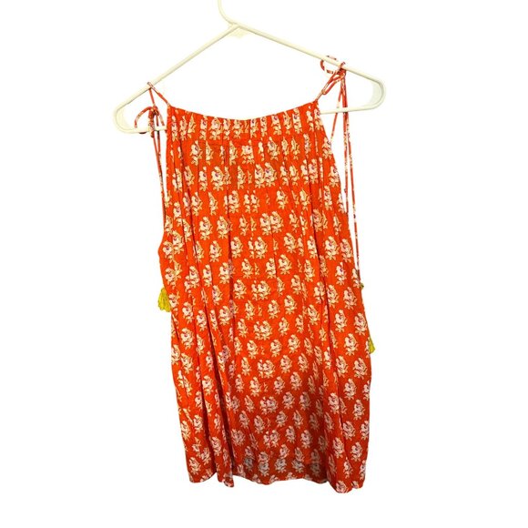 Nicole Miller Artelier Womens Floral Tassel Blouse XL Red & White - Picture 4 of 4